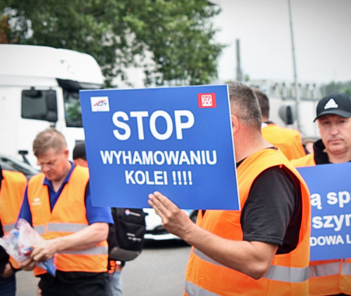 Obraz główny aktualności o tytule Protest kolejarzy przeciwko antykolejowej polityce rządu 