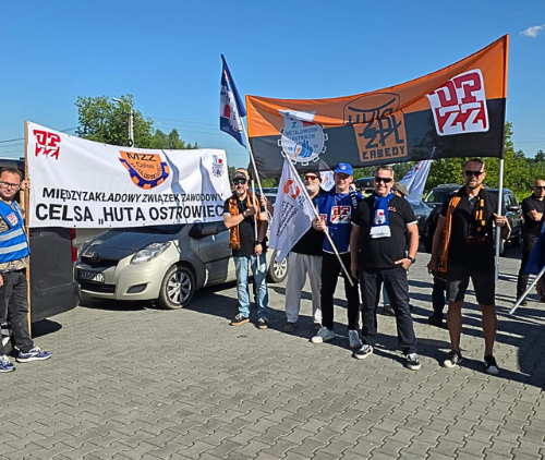 Obraz główny aktualności o tytule Federacja Związków Zawodowych Metalowców i Hutników w obronie polskiego hutnictwa – protest przeciwko bezcłowemu importowi stali z Ukrainy 
