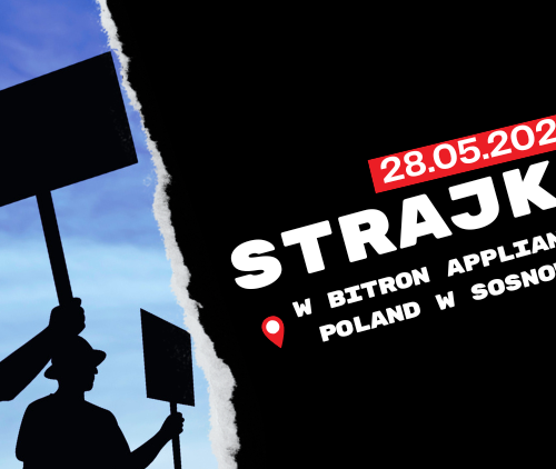 Obraz główny aktualności o tytule Strajk w Bitron Appliance Poland sp. z o.o. 