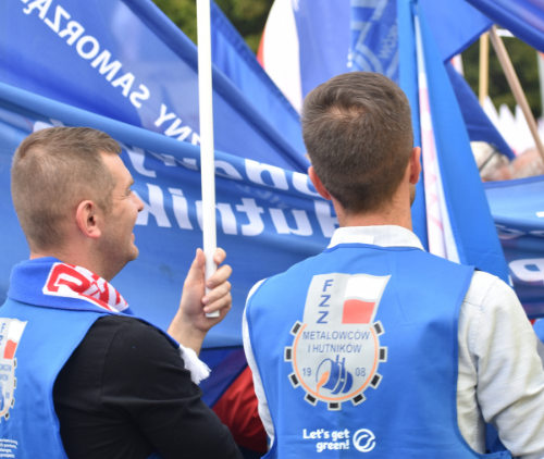 Obraz główny aktualności o tytule Pracownicy przemysłu protestowali w Warszawie 
