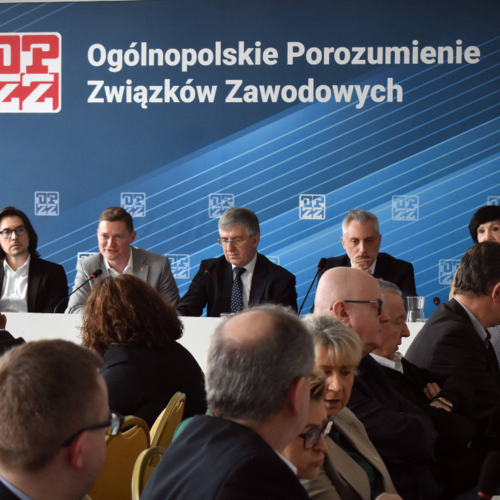 Obraz główny aktualności o tytule Rada OPZZ z udziałem Prezesa ZUS 